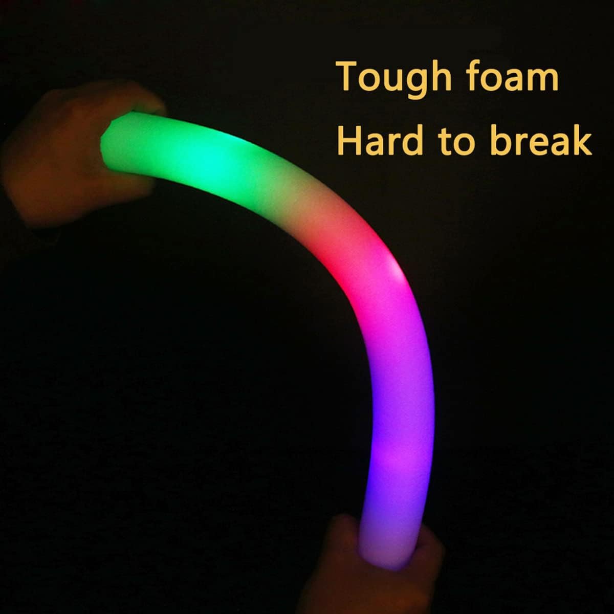 Glow Sticks Bulk, 52 Pcs LED Foam Sticks Light Up Batons Party Favors with 3 Modes Colorful Flashing, Glow in the Dark Party Supplies for Party Wedding Birthday Concert Halloween Christmas - Image 5