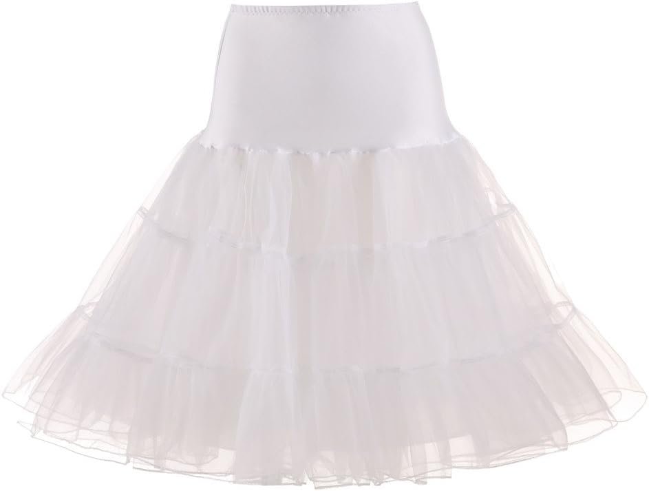 Women's 50s Vintage Rockabilly Petticoat Crinoline Tutu Underskirt 26" Net Tulle Half Slip - Image 2