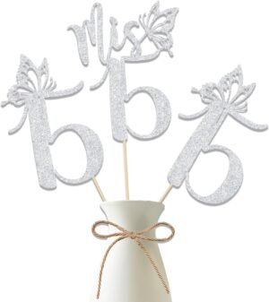 Mis 15 Centerpiece Sticks, Happy 15th Birthday Decorations, Hello 15, Cheers to 15 Years Old Birthday Anniversary Party Supplies 12 Pieces Silver…