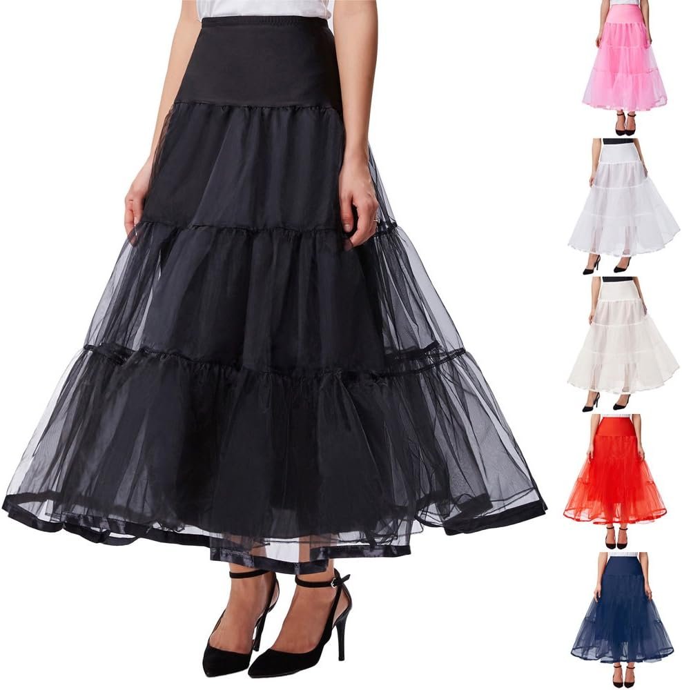 GRACE KARIN Women's Ankle Length Petticoats Wedding Slips Plus Size S-3X - Image 7