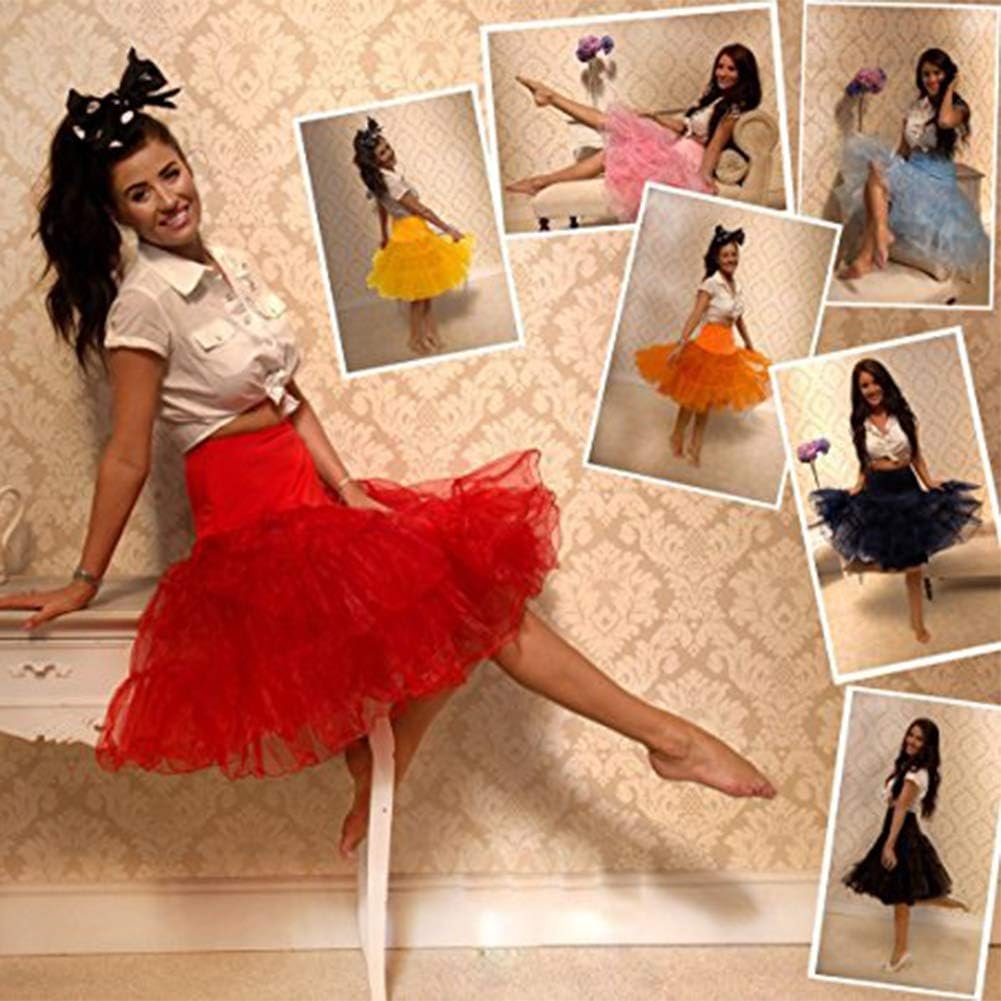 Women's 50s Vintage Rockabilly Petticoat Crinoline Tutu Underskirt 26" Net Tulle Half Slip - Image 7
