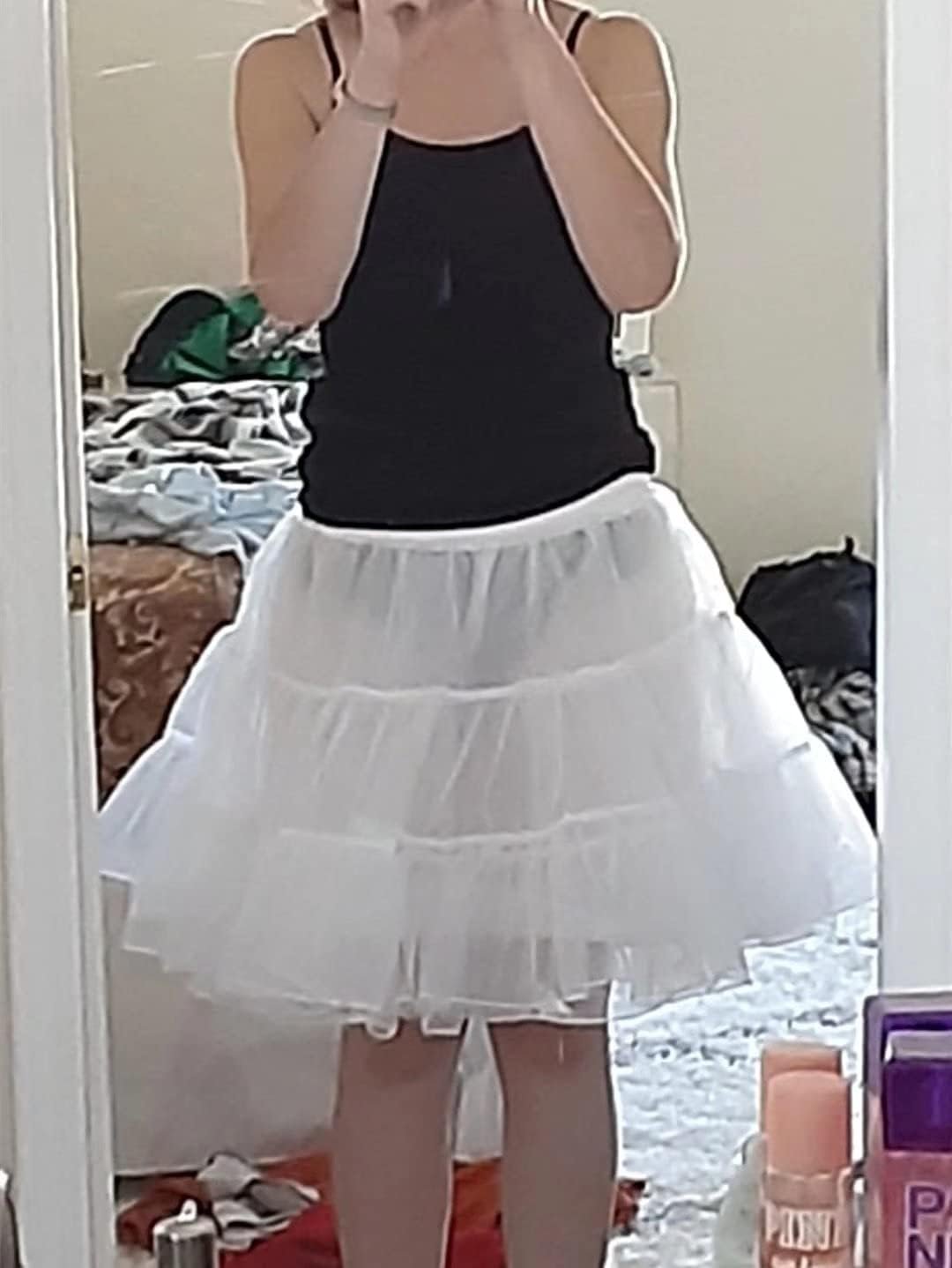 BABYONLINE D.R.E.S.S. Women Crinoline Petticoat for Vintage Dress Short Tutu Slips Underskirt - Image 5