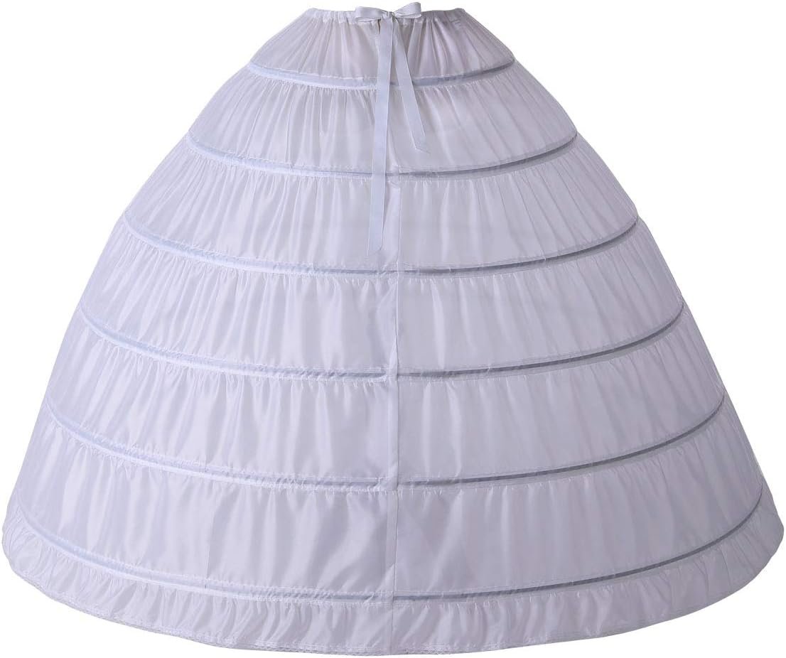 Full A-line 6 Hoop Petticoat for Women Underskirt Slip Crinoline For Bridal Dress PT06 - Image 3