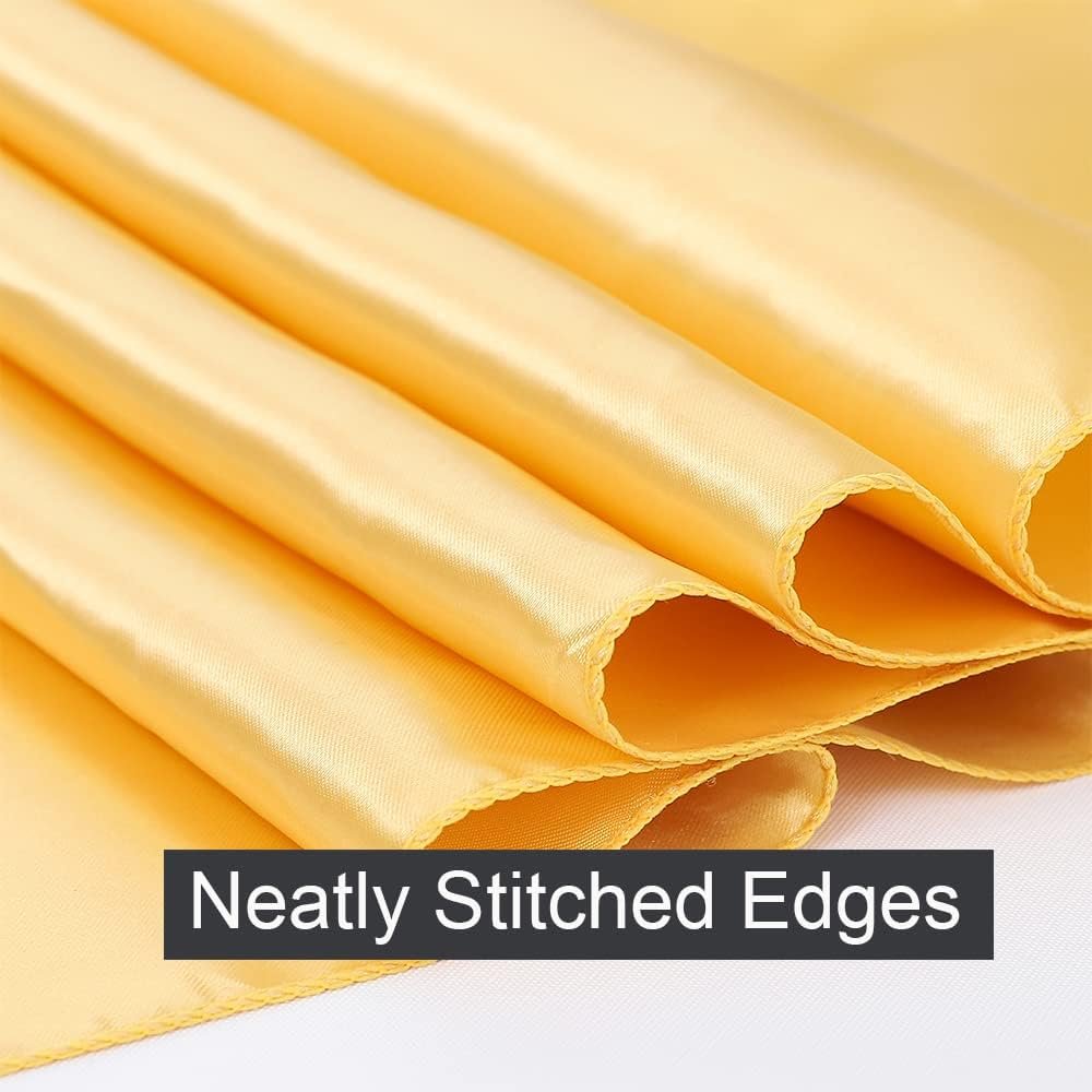 10 Pack Satin Table Runner 12 x 108 inches Long, Ribbon Table Runners Gold for Wedding Parties Birthday Banquet Restaurant Decorations (Gold, 10 Pieces) - Image 6