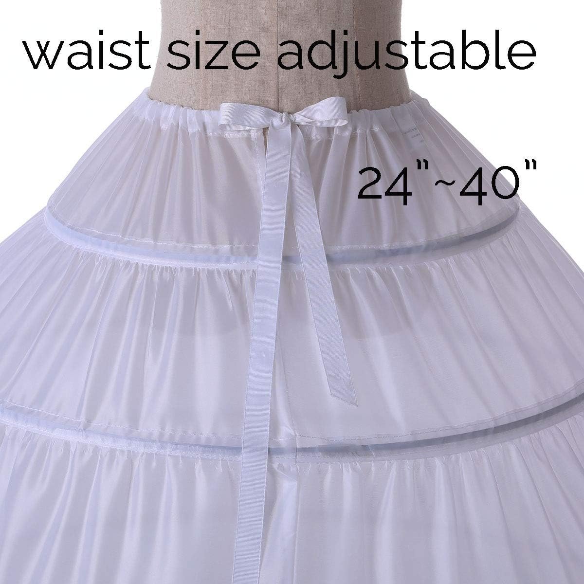 Full A-line 6 Hoop Petticoat for Women Underskirt Slip Crinoline For Bridal Dress PT06 - Image 4