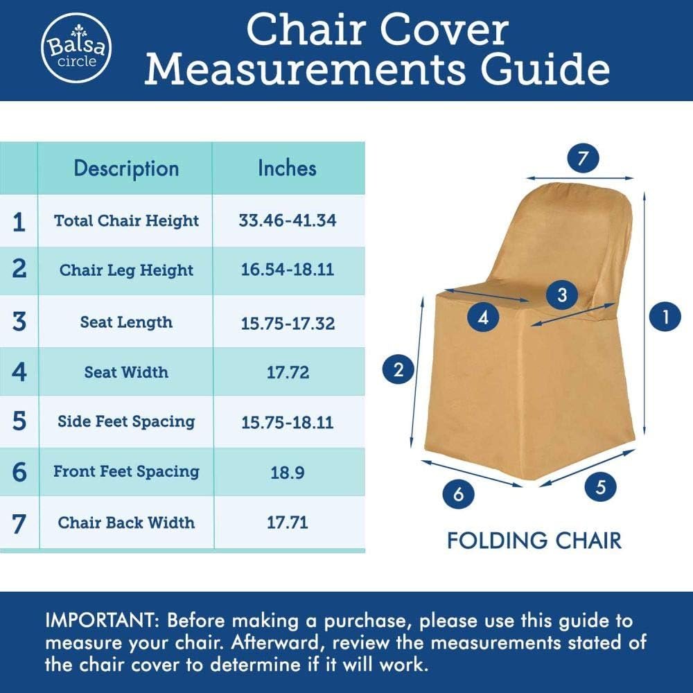 BalsaCircle 50 pcs White Polyester Folding Chair Covers Linens for Wedding Reception Party Supplies Decorations - Image 3