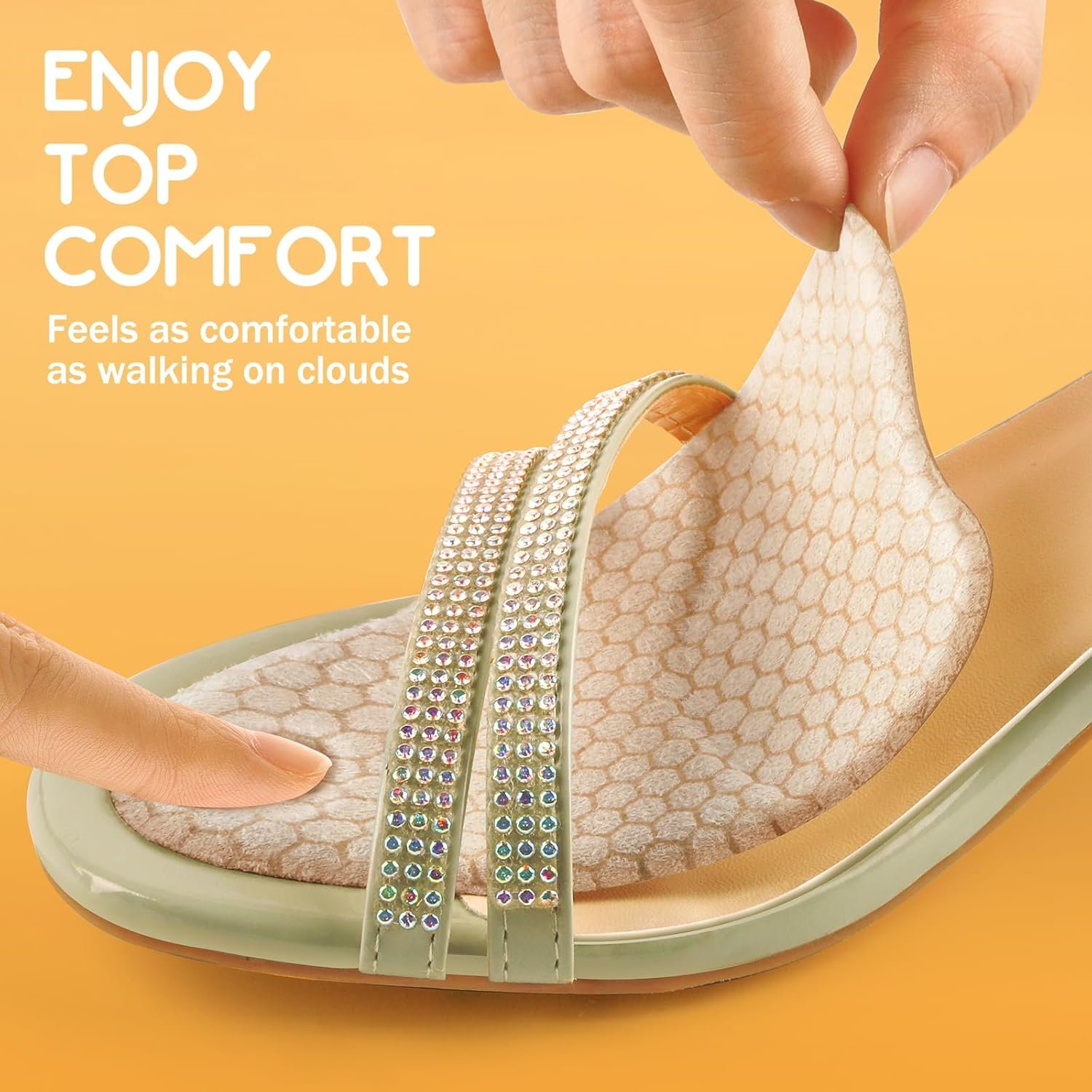Metatarsal Pads Women, Ball of Foot Cushions for Women, Heel Inserts for Women, Heel Pads for Shoes, (2 Pairs Foot Pads) High Heel Comfort Pads, Anti Slip, Invisible Design - Image 2