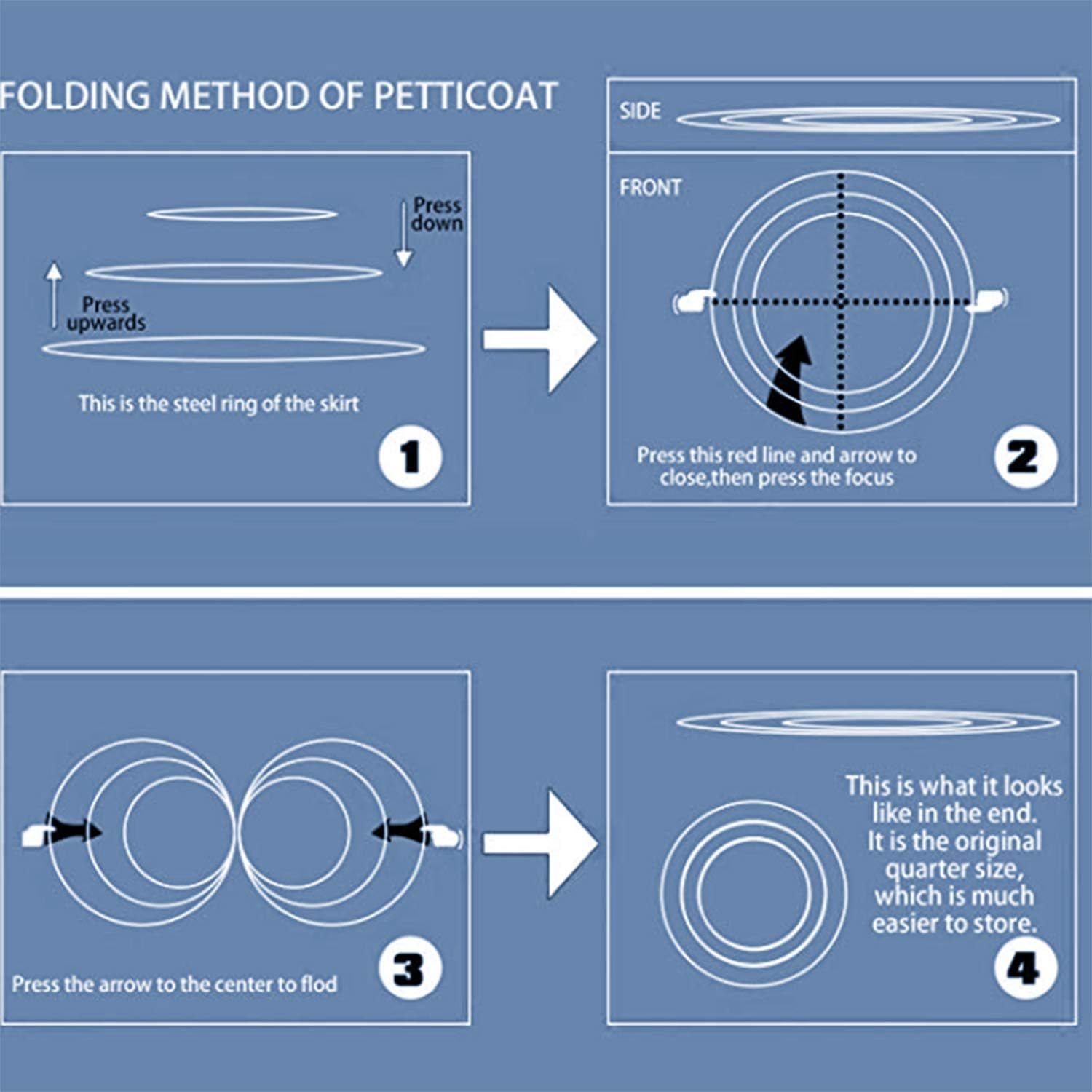 Women Crinoline Petticoat A-line 6 Hoop Skirt Slips Long Underskirt for Wedding Bridal Dress Ball Gown - Image 7