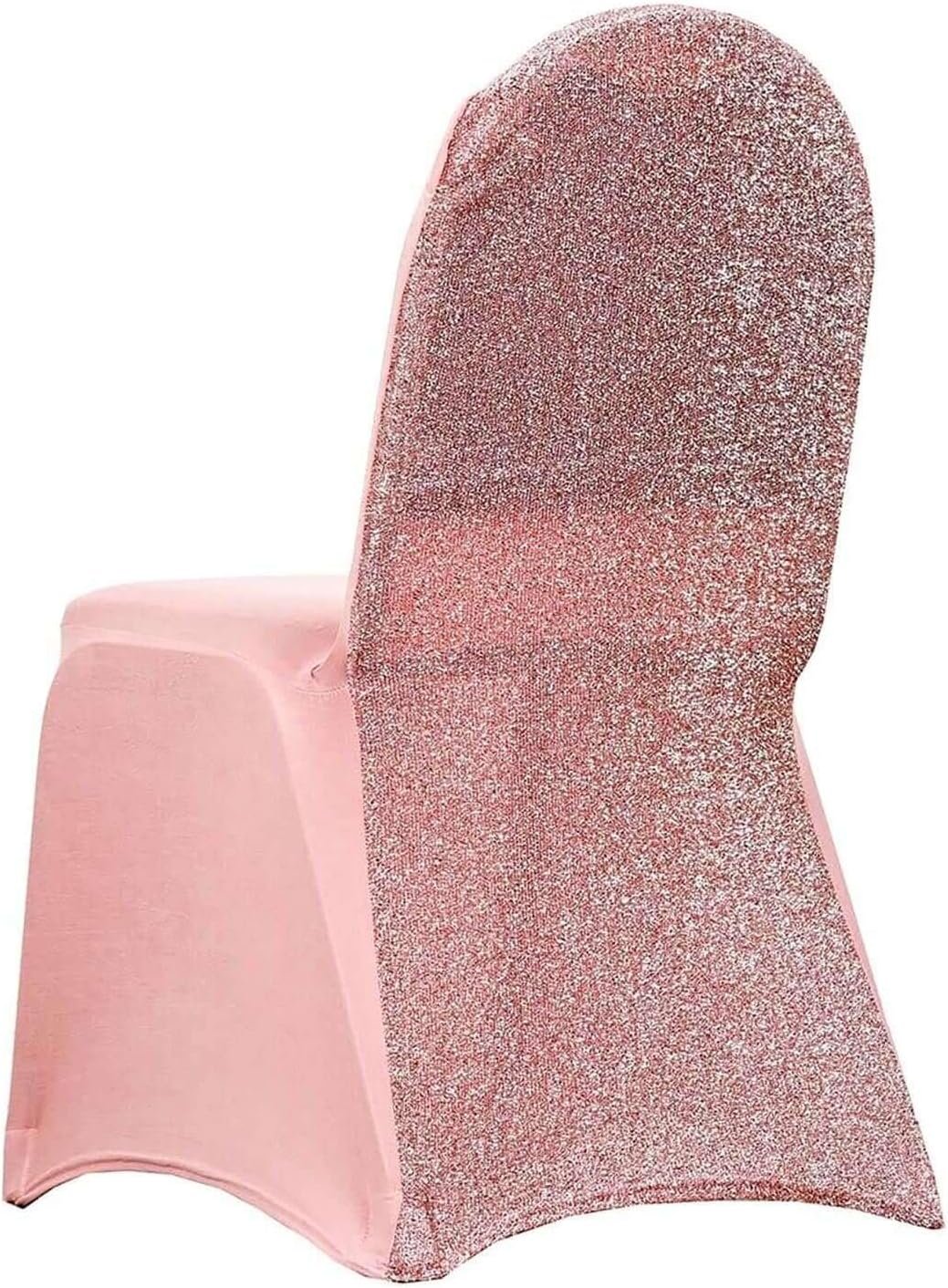 Efavormart Rose Gold Spandex Stretch Banquet Chair Cover with Metallic Glitte Dinning Event Slipcover for Wedding Party Banquet - Image 7