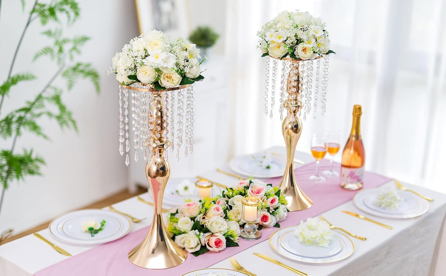 Wedding Flowers for Centerpieces Flower Ball - 10 Pcs Artificial Centerpieces Flower, Small Peony Balls for Centerpieces, Fake Flower Ball Arrangement Bouquet for Party, Anniversary, Home, White - Image 4