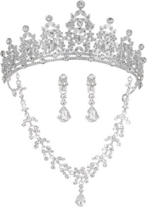 Crystal Tiaras and Crowns for Women Princess Girls,Jeweled Wedding Tiara for Bride,Birthday, Cosplay