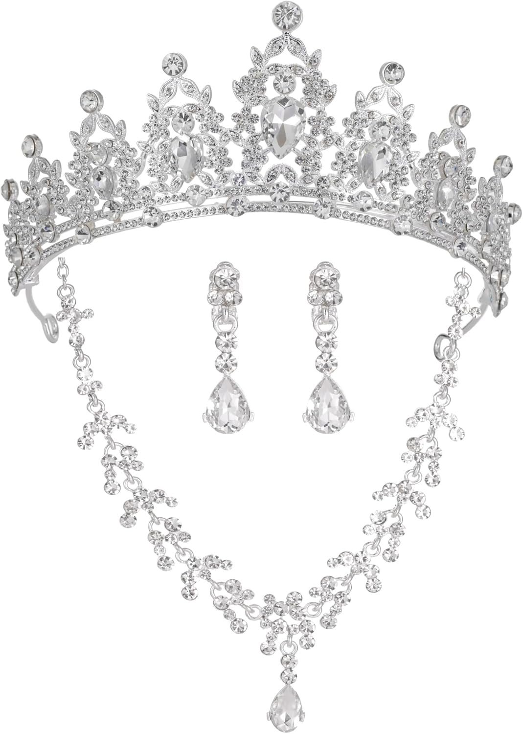 Crystal Tiaras and Crowns for Women Princess Girls,Jeweled Wedding Tiara for Bride,Birthday, Cosplay