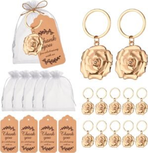 24Pcs Butterfly Design Keychain&Keyring Favors