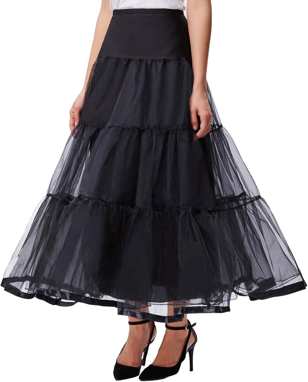GRACE KARIN Women's Ankle Length Petticoats Wedding Slips Plus Size S-3X - Image 4