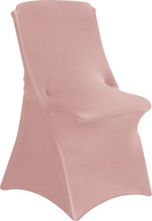 Spandex Folding Chair Cover Covers Stretch Chair Protectors for Wedding Party Events (1, Dusty Pink)