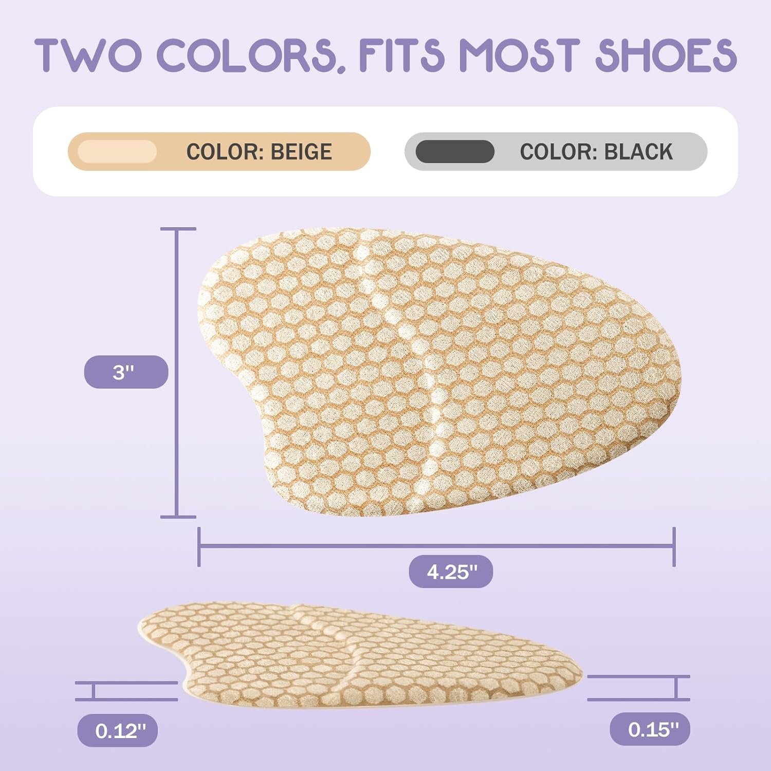 Metatarsal Pads Women, Ball of Foot Cushions for Women, Heel Inserts for Women, Heel Pads for Shoes, (2 Pairs Foot Pads) High Heel Comfort Pads, Anti Slip, Invisible Design - Image 7