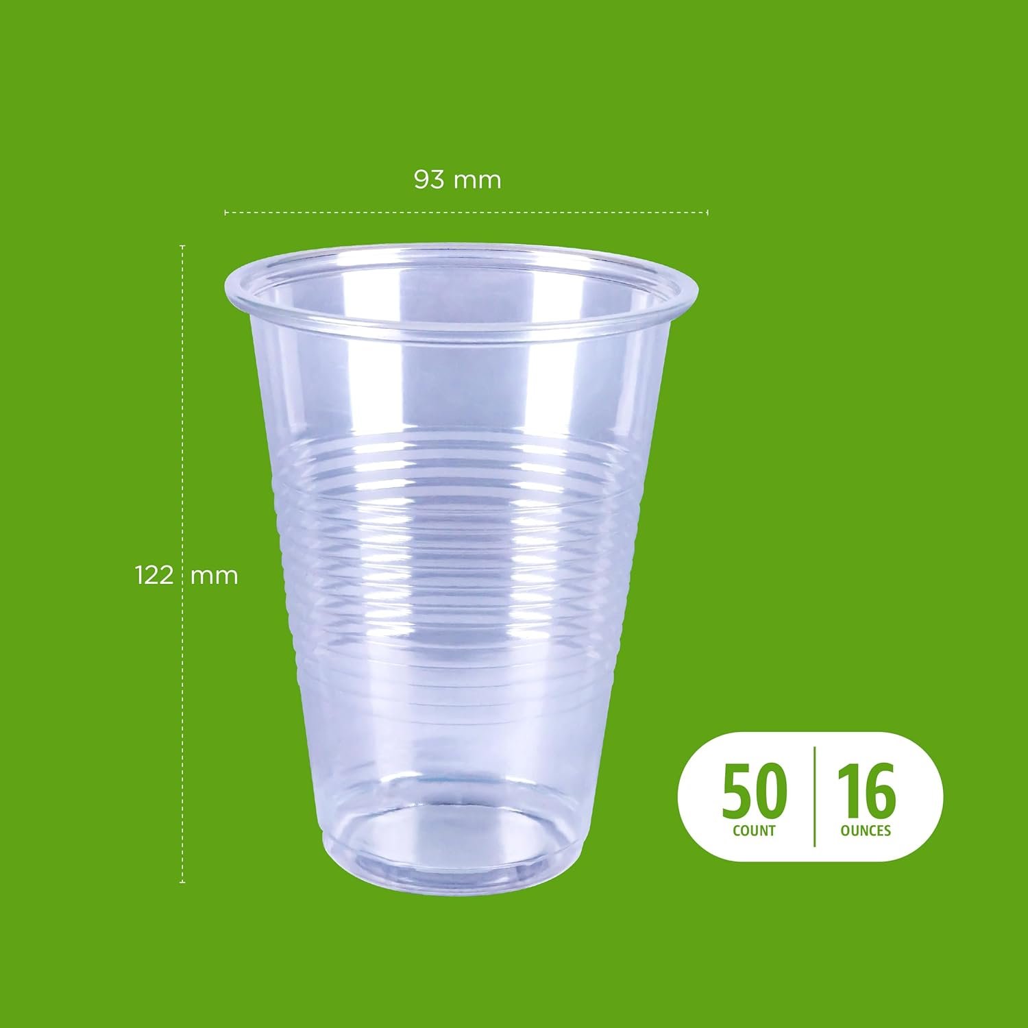 Amazon Basics Disposable Clear Plastic Cups, 16oz, 50 Count - Image 4