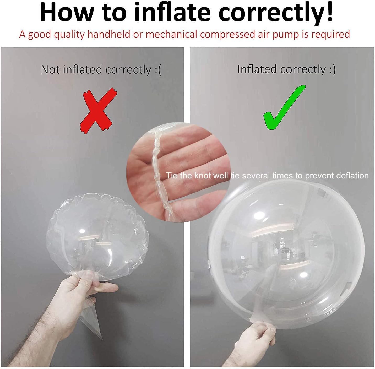 Light Up Led Balloons, 12 Packs Party Balloon Cell Battery 22 Inches 3 Modes Flashing String Lights Clear Balloon, for Birthday Wedding Decorations (Warm White) - Image 2