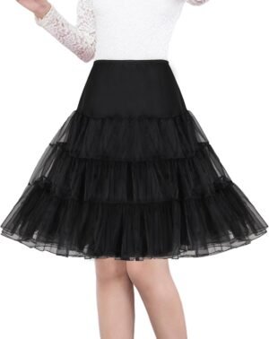 Shimaly® Women’s 50s Vintage Petticoat 26″ Crinoline Rockabilly Tutu Skirt Slip S-3XL