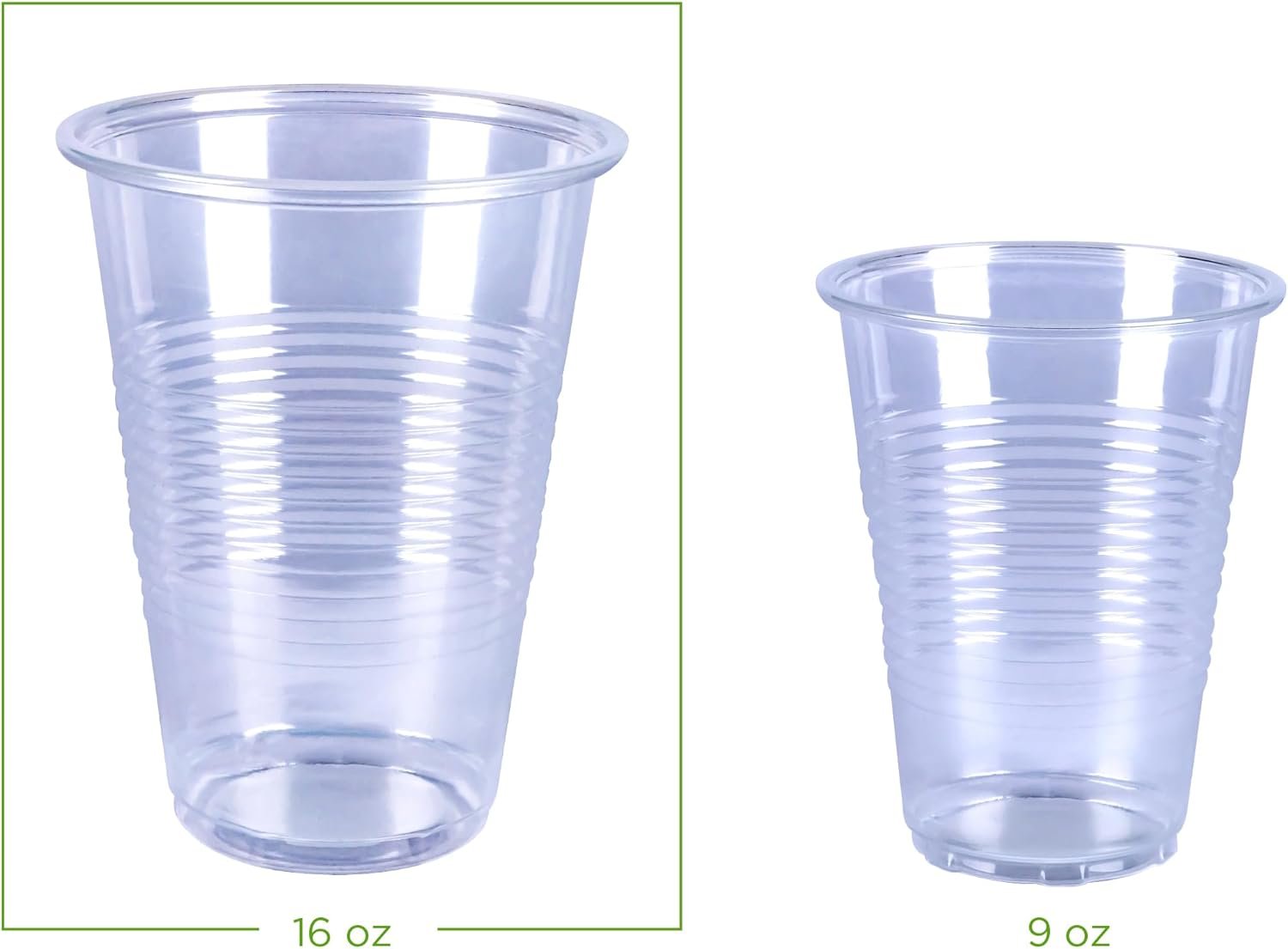Amazon Basics Disposable Clear Plastic Cups, 16oz, 50 Count - Image 3