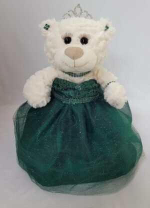 12″ Quince Anos Quinceanera Last Doll Teddy Bear with Dress (Centerpiece) ~ ARC09831-33 (Emerald Green)