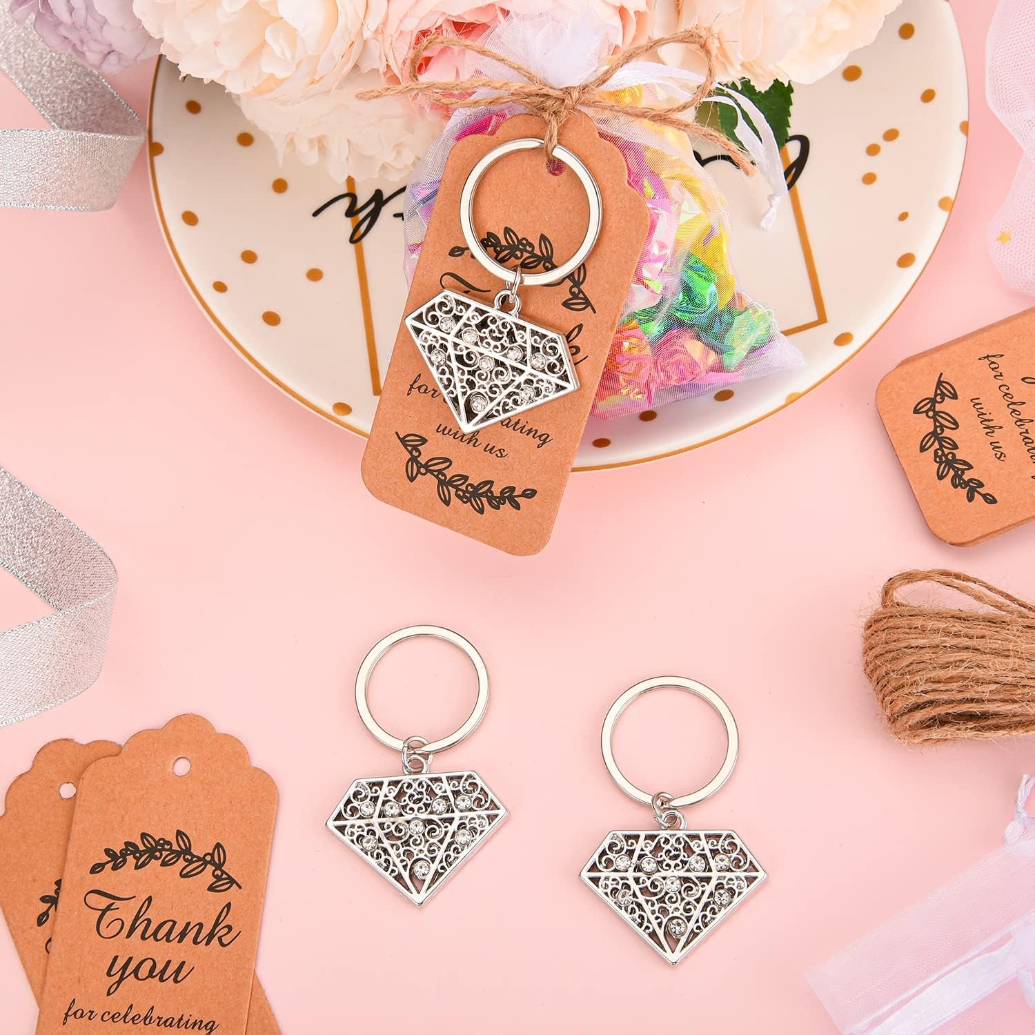 24Pcs Butterfly Design Keychain&Keyring Favors - Image 6