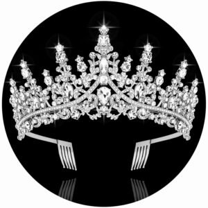 CURASA Silver Tiara and Crowns for Women Crystal Queen Crown, Wedding Tiaras for Bride Princess Crown for Little Girls Headpiece for Bridal Birthday Party Prom Halloween Pageant