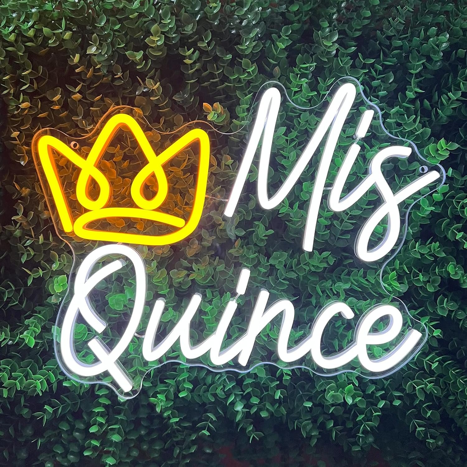 Mis Quince Neon Sign, LED Mis Quinceanera Neon Sign with Crown, Dimmable Mis Xv Neon Sign Light, Mis 15 Años Letrero Quinceanera Decorations for 15th Birthday Party Girl Kid Christmas Wall Decor