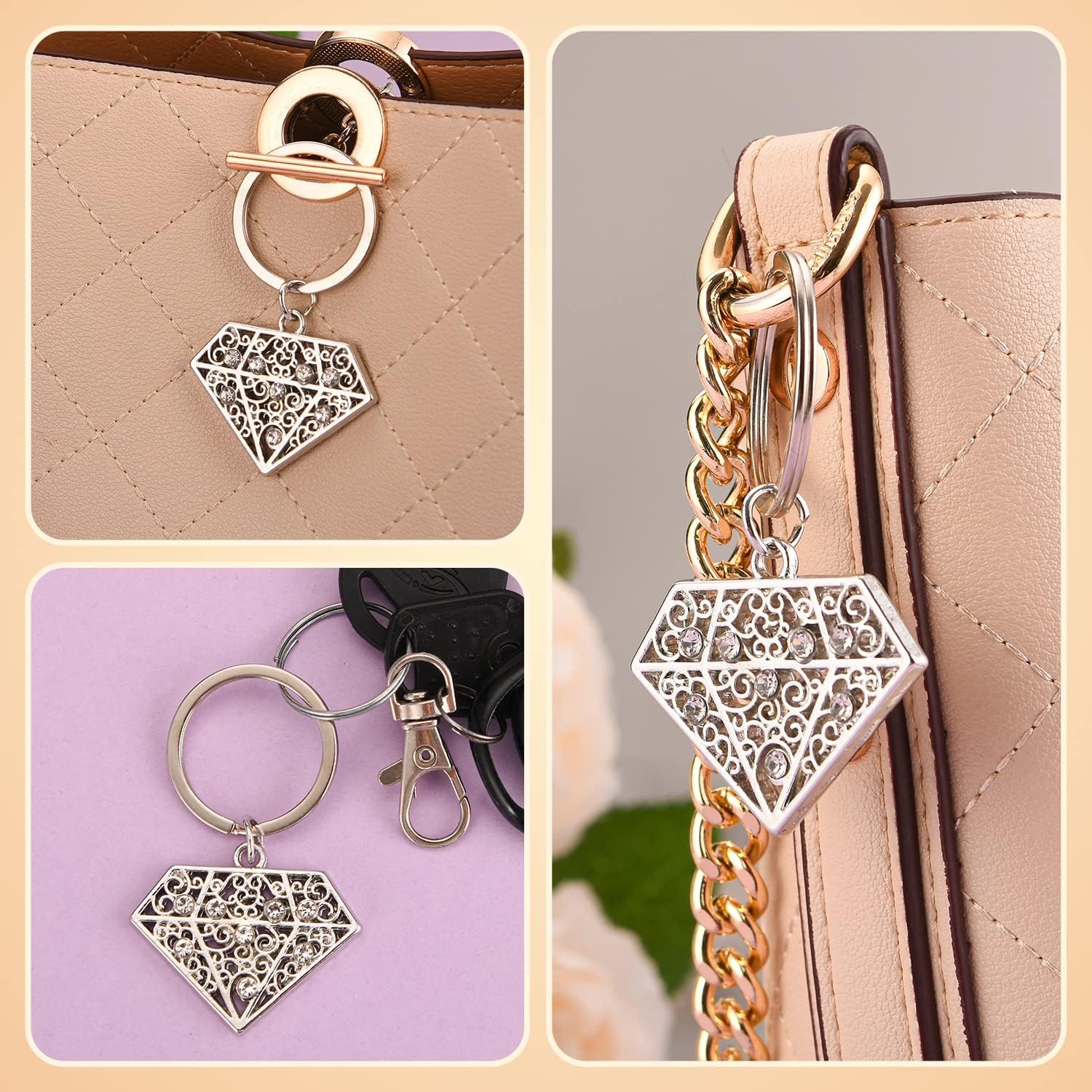 24Pcs Butterfly Design Keychain&Keyring Favors - Image 4