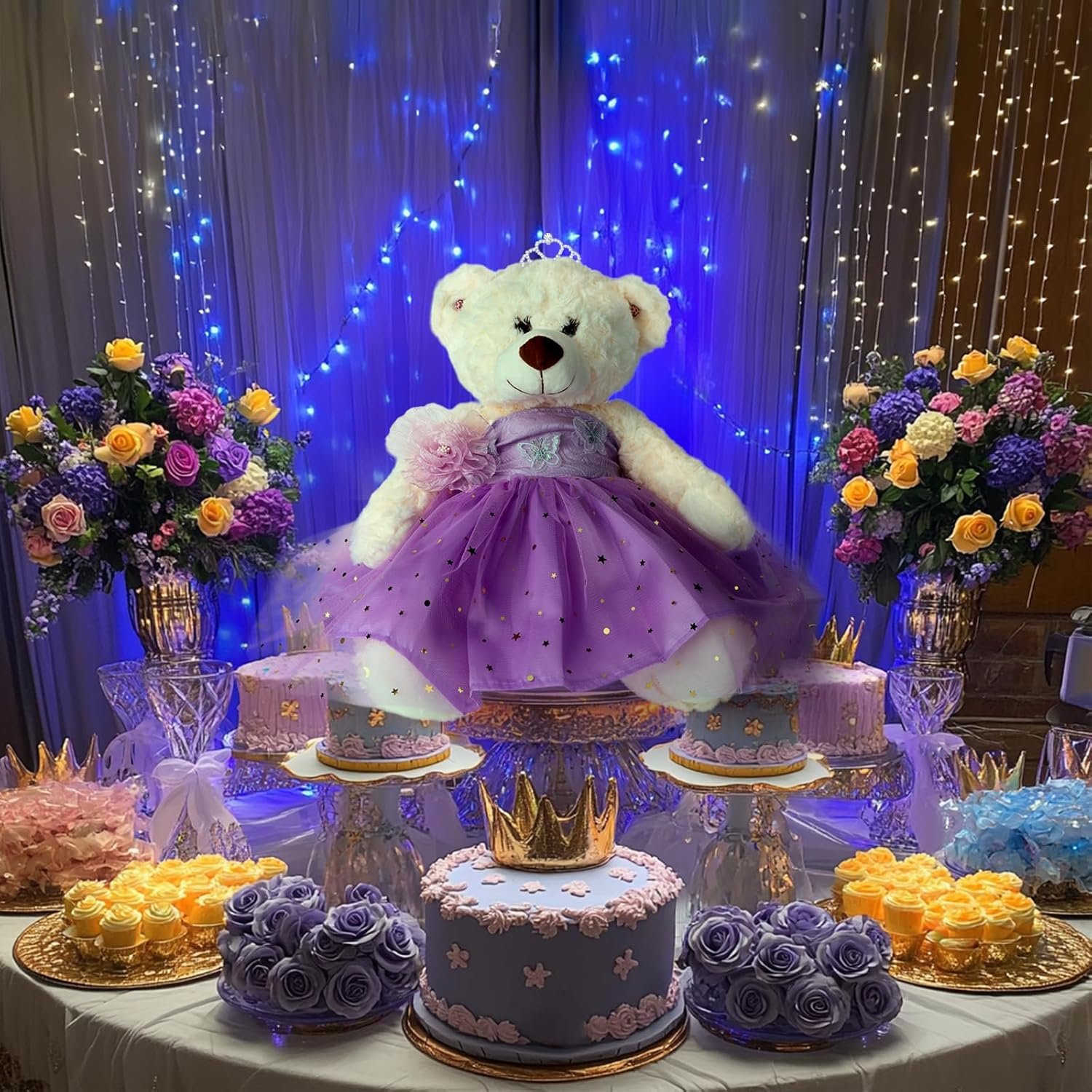 Quinceanera Doll Quince Teddy Bear with Dress,15 Birthday Decorations for Girls Quinceanera Gifts,OSO De Peluche para 15 Años Con Vestido,Centro De Mesa Muñecas para 15 Años Quinceañeras - Image 5