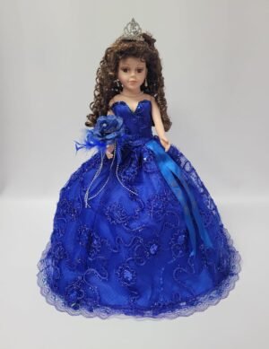 18″ Vinyl Quinceanera Umbrella Doll (Quince Anos) KB18725V-15 (Royal Blue)