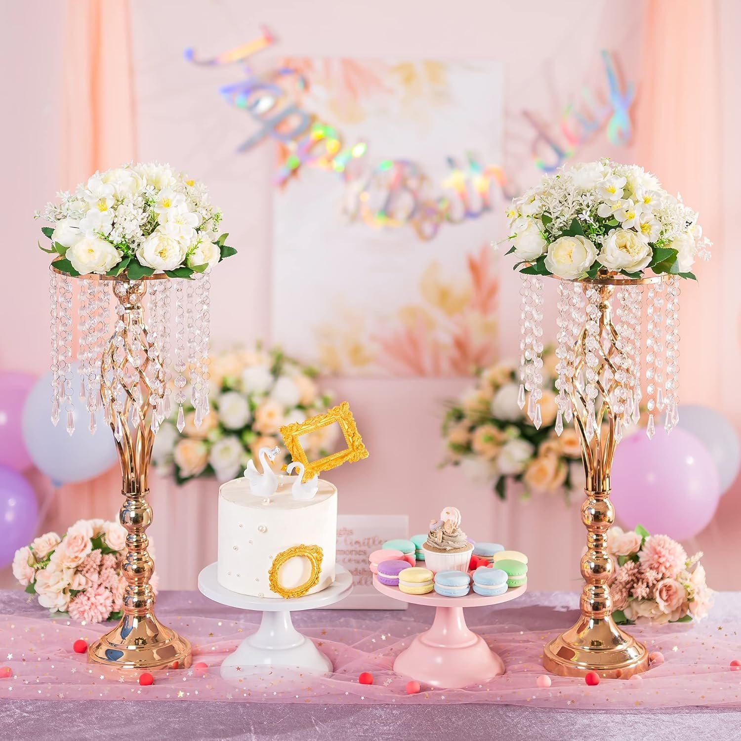 Wedding Flowers for Centerpieces Flower Ball - 10 Pcs Artificial Centerpieces Flower, Small Peony Balls for Centerpieces, Fake Flower Ball Arrangement Bouquet for Party, Anniversary, Home, White - Image 5